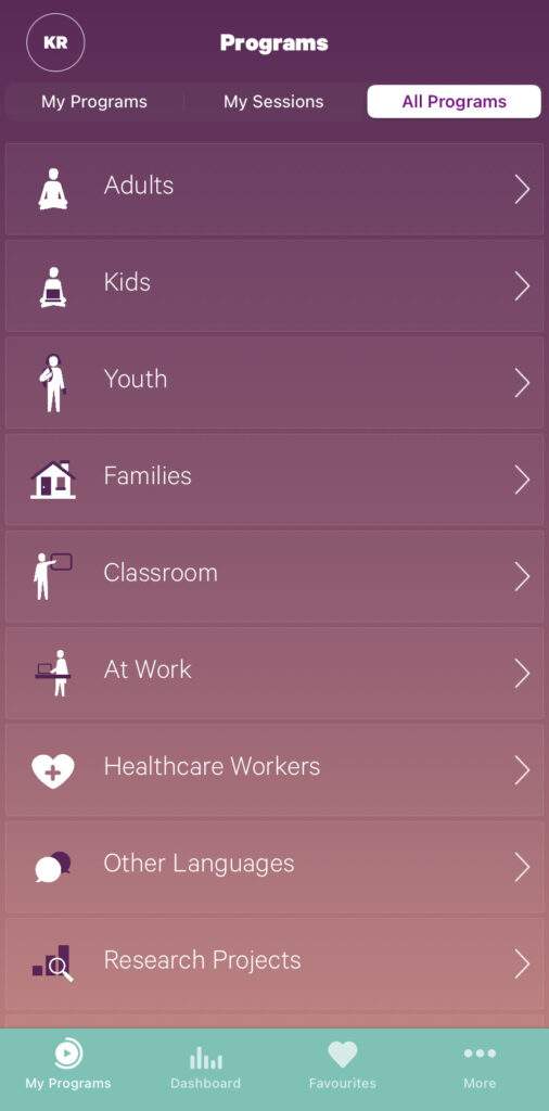 Free Meditation Apps - Smiling Mind app screenshot