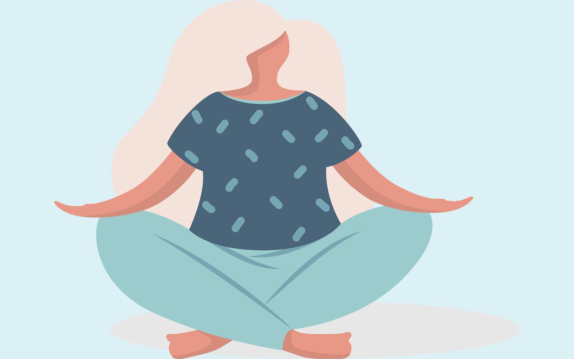 woman meditating. a meditation to focus attention
